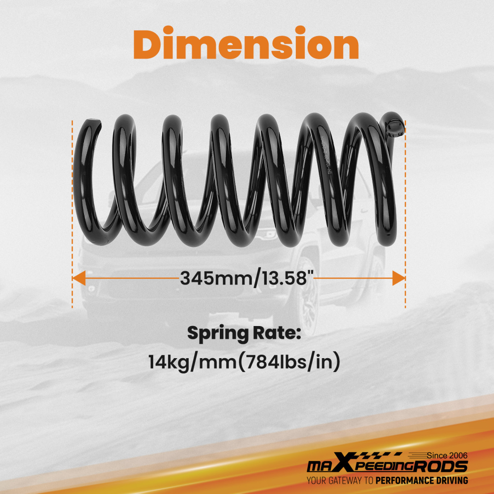 2 Lowering Springs Front Kit compatible for Dodge RAM 1500 2WD V8 Standard Cab 2009-2022